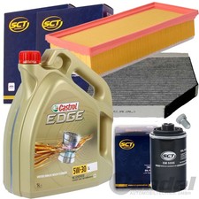 FILTERSET KIT + 5W30 CASTROL ÖL 1.8 2.0 TFSI für AUDI Q5 8R A5 8T A4 8K B8