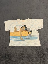Vintage 90s Kids Pocahontas AOP Shirt Size 14 Disney Cartoon Single Stitch