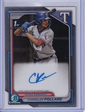 2024 Bowman Chrome Prospect #CPA-CP Chandler Pollard - 1st Bowman Auto