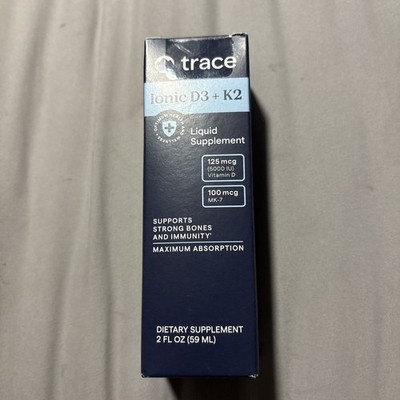Trace Ionic D3 K2 Liquid Supplement 125 Mcg Supports & Bones And Immunity 2 OZ