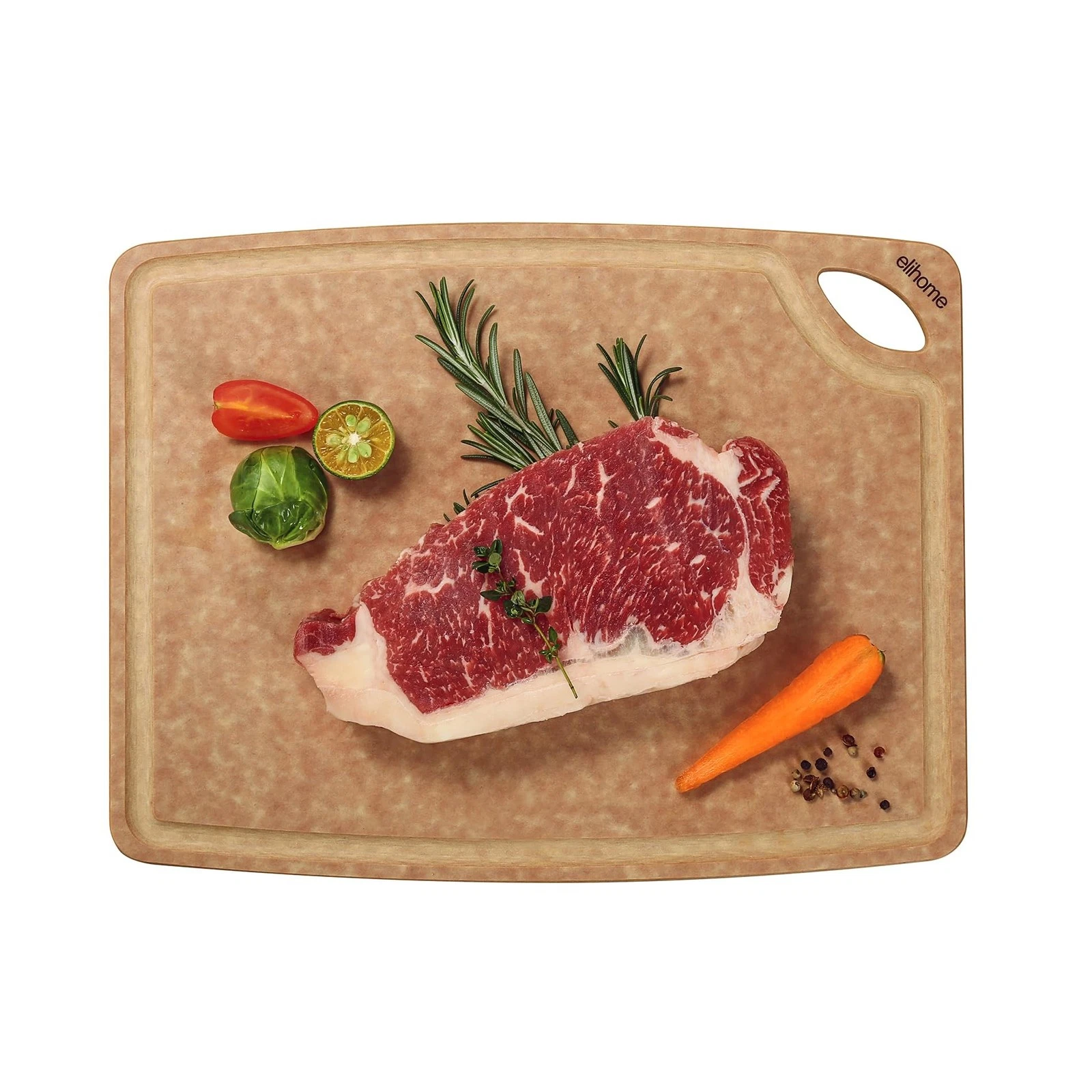 Classic Series LARGE Kitchen Cutting Board, Natural Wood Fiber Composite, Dis...