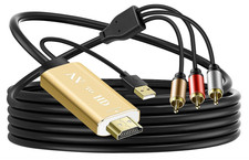RCA to HDMI Converter for Smart TV - Composite AV to HDMI 1080P Aluminum Alloy V