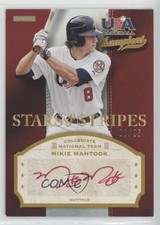 2013 Panini USA Baseball Champions Red Ink 6/25 Mikie Mahtook #MKI Auto 0b2