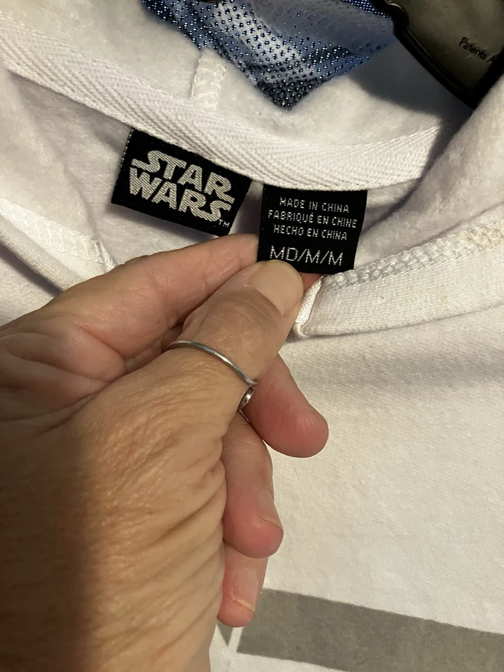 Sudadera con capucha con malla 1/2 máscara Star Wars para niños talla mediana  Foto 2 de 4