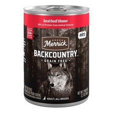 Merrick Backcountry Grain Free Premium Canned Wet Dog Food, Soft And Healthy Rec