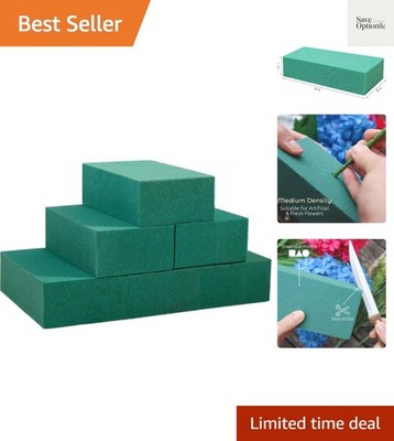 Pack of 6 Floral Foam Blocks Each 6''L x 3''W x 1.75''H Green Wet & Dry Flower F...