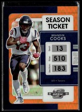 Brandin Cooks 2021 Panini Contenders Optic Orange /50 #58 Houston Texans