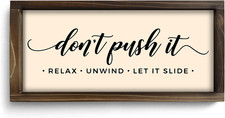 Rustic Farmhouse Bathroom Decor - Wooden Sign, Funny Wall Hanging Plaque for Res
