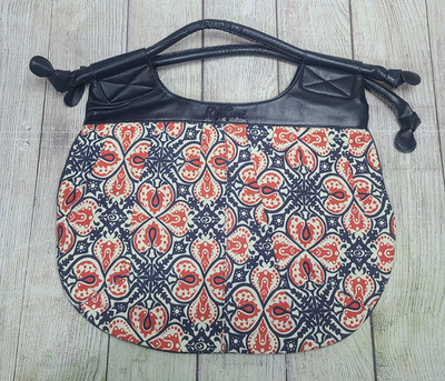 Rip Curl The Search Handbag Tote Bag Women's Navy Blue Red Floral Cotton Canvas