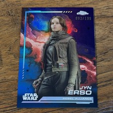 Jyn Erso 2024 Topps Chrome Star Wars PURPLE 92/199 Refractor Card 119
