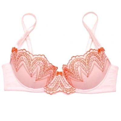 Adore Me Carelle Contour Pink Demi Bra Underwire Lightly Padded Size 34DD NWT