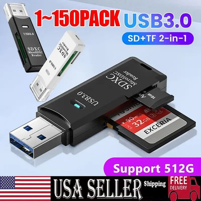 #ad USB3.0 SD Card Reader for PC Micro SD Card to USB Adapter for Camera MemoryC lot $318.00