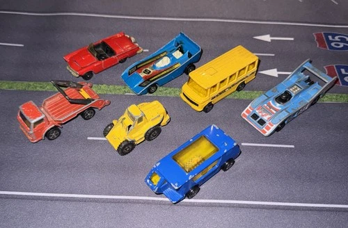 Job Lot of 7 Corgi Junior Diecast Metal Cars Vintage Kenner