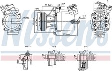 NISSENS Kompressor Klimaanlage ** FIRST FIT ** 890950 12V für OPEL AGILA H08 F68