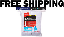 Hanes Men's Double Tough Durability Over-the-Calf Tube Socks, 12-Pack New