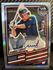 Daniel Cuvet 2026 Panini USA Stars & Stripes PRIZM Auto Card Autograph #46