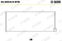 1X Glyco 01-4943/4 STD Pleuellager FüR KIA Hyundai