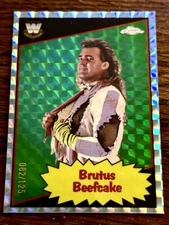 2025 Topps Chrome WWE Brutus “The Barber” Beefcake /125 1985 Topps Legends Aqua