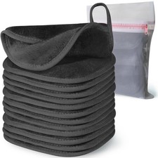 Reusable Makeup Remover Cloths, 12 Pack Microfiber Face Towels with Bag