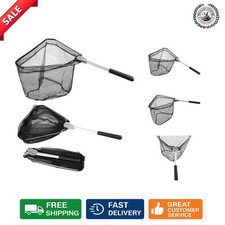 Rete da Pesca Portatile con Manico in Alluminio Telescopico 40-63" per Facile Cattura