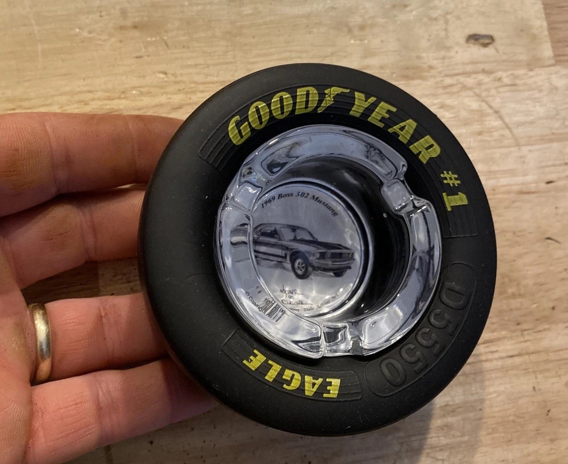 Goodyear Tire Ashtray Ford Car Truck Auto Memorabilia Mustang Automobile USA