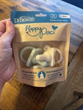 Dr Brown's Happy Paci 0-6m Pack of 3 Silicone Pacifiers Baby White Gray Green