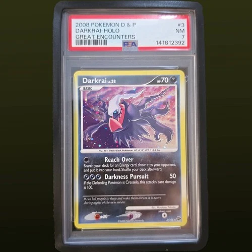 2008 POKEMON DIAMOND & PEARL GREAT ENCOUNTERS DARKRAI #4 HOLO PSA 7