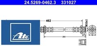 ATE 24.5269-0462.3 Bremsschlauch Vorderachse Vorne FüR Nissan
