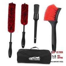 Wheel Brush, Wheel  Rim Cleaner Brush, Tire Brush, Wheel Cleaning Brush Red