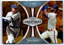 2019 Topps Chrome - Greatness Returns Bryce Harper - Ty Cobb Gold Refractor #/50