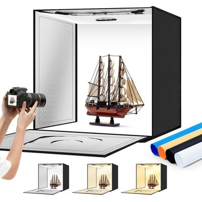 Light Box Photography 20x20 with 160LED Lights and 6 Color Backdrops Photo Box w