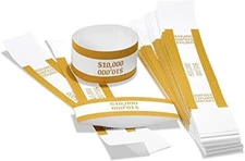 Currency Straps â€“ Bill Wrappers, Money Bands $10000/Gold, Gold$10000-100pcs 