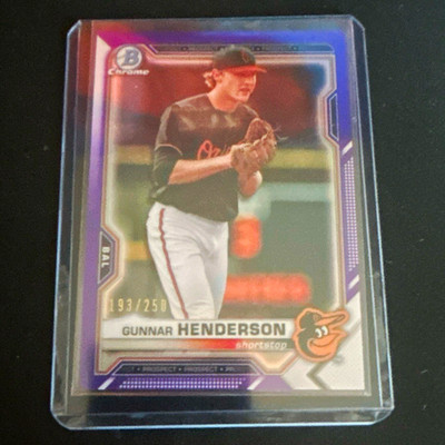 Bowman Chrome 2021 Gunnar Henderson Purple Refractor #BCP-49 /250 Orioles RC
