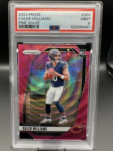 2024 Panini Prizm - Rookies Caleb Williams #301 Pink Wave Prizm (RC) PSA 9