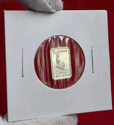 Kangaroo 🦘 1 Gram .999 Fine Pure Silver Bullion Mini Art Proof Bar Ingot Coin