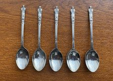 Vintage Apostle Teaspoons Set of 5 EPNS Figural Finial Made in England