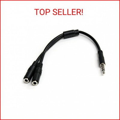 StarTech.com Headset Adapter, Microphone and Headphone Splitter - 3.5mm Male Aux