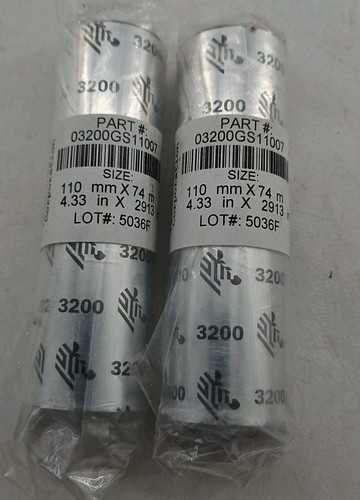Cebra - 03200GS11007 - 3200 Cinta de cera / resina - 4,33" x 2913" - Lote de 2 - Imagen 2 de 2