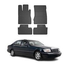 OMAC Gummi Fußmatten für Mercedes W220 1998-2005 Automatten Gummi Schwarz 4tlg OMAC Gummi Fußmatten für Mercedes W220 1998-2005 Automatten Gummi Schwarz 4tlg