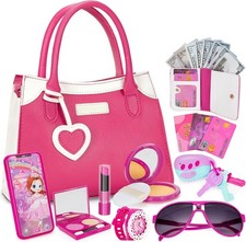 Officygnet Play Purse for Little Girl, Pretend Princess Girls Toys Pink