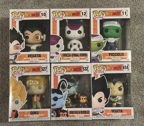 Dragon Ball Z Funko Pop Lot 10 11 12 527 532 614 Goku Vegeta Piccolo Frieza Kai