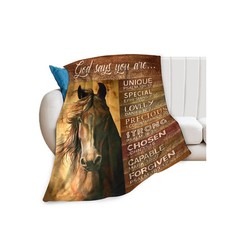 Horse Gifts: Soft Warm Cozy Fleece Blanket for Kids  Adults - 40"x50" 40"x50"