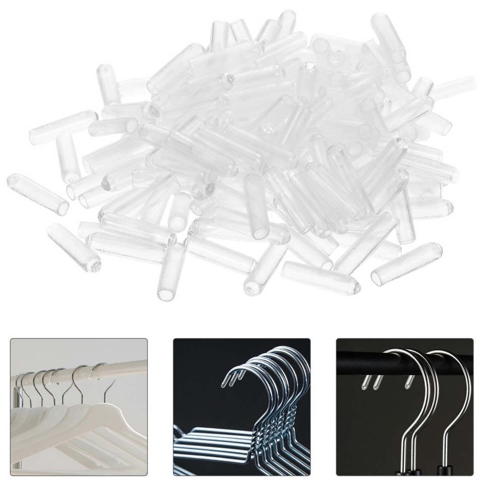 Flexible Transparent Rubber Hanger Hook Tips Prevent Clothes Slippage ...