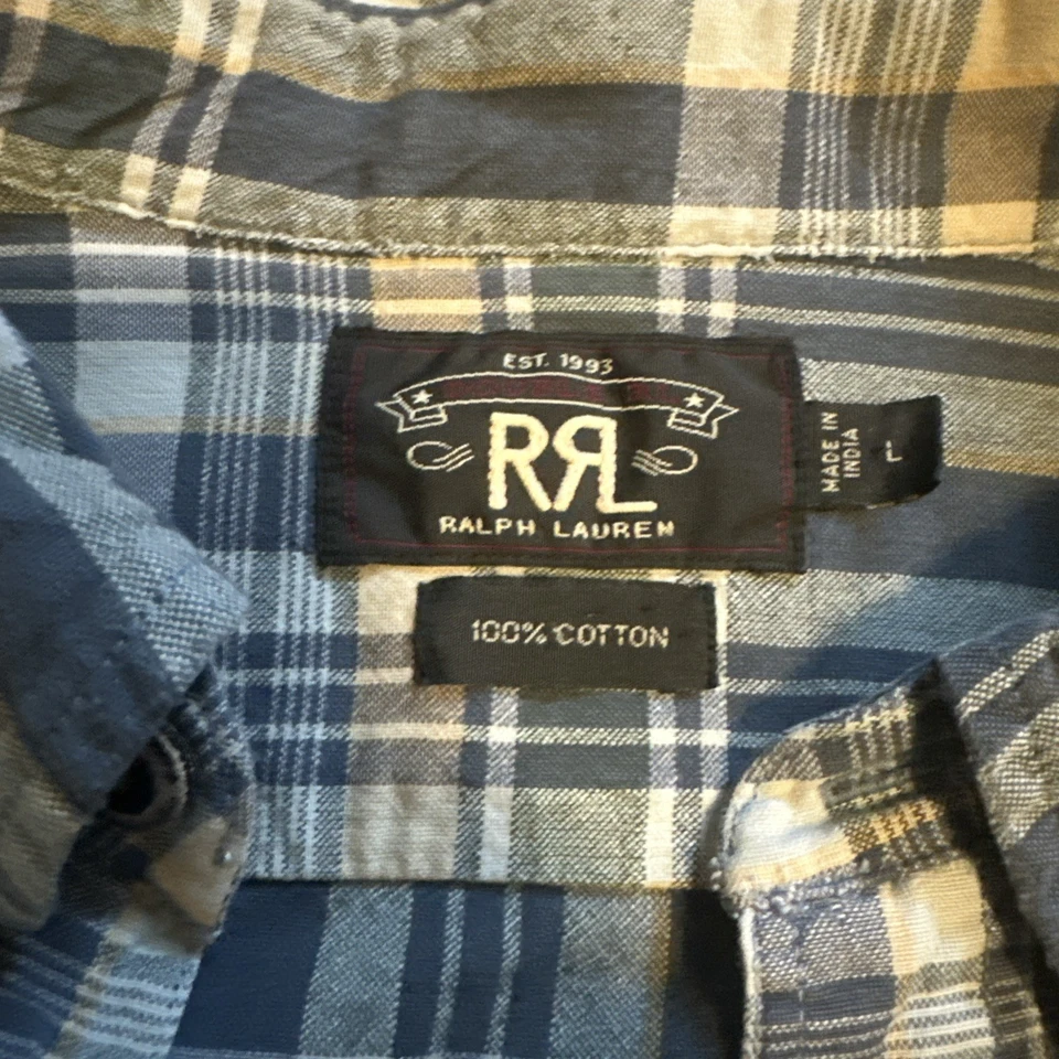 Ralph Lauren RRL Double RL Men’s Short Sleeve Shirt Size Large - Image 2 of 4