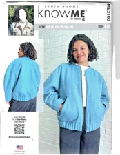 Know Me by mimi G ME2100 Sewing Pattern Misses Bomber Jacket 8-10-12-14-16