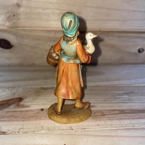 Fontanini Italia Deborah statuina presepe vintage 1983 fanciulla ragazza oca #110 - Foto 3 di 5