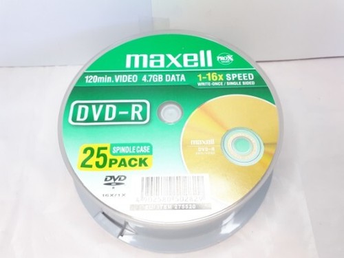 Maxell DVD+R 24x Pack Spindle 4.7GB Data 16x Speed 120 Min Recordable Blank DVDs - Photo 2/4