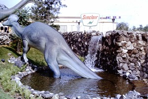 Original slide photo Kodachrome 1964 World's Fair NY Sinclair Dinosaurs | eBay
