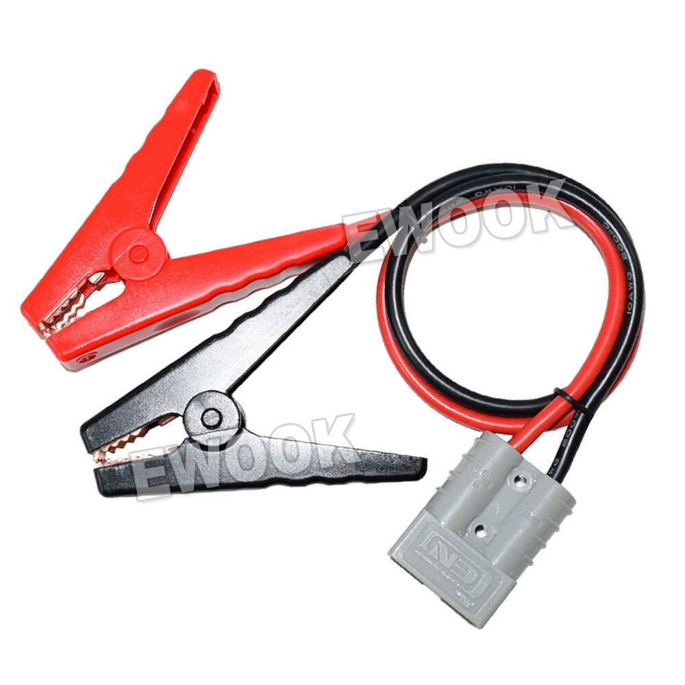 Genuine Anderson Plug to 12V Alligator Clip Clamps Battery Connectors