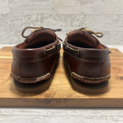 Timberland Men's 2 Eye Oxblood Leather Boat Shoes Sz 10 W (Wide